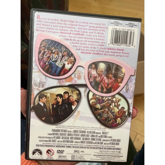 Grease 2 DVD Movie Michelle Pfeiffer Maxwell Caufield - Picture 2 of 2